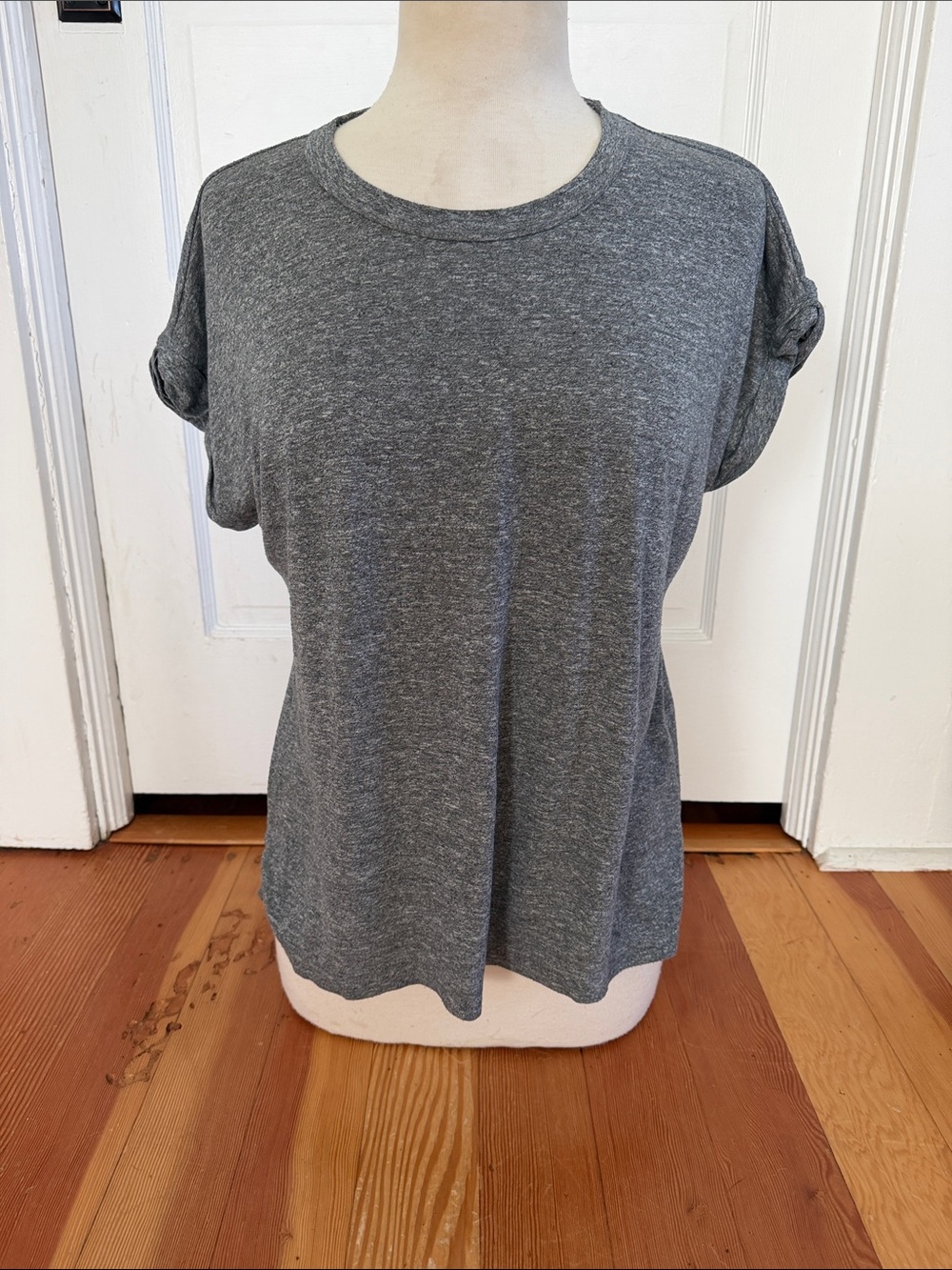 Current/Elliott The Rolled Crew Heather Grey Short Sleeve Tee‎ Shirt Size 1